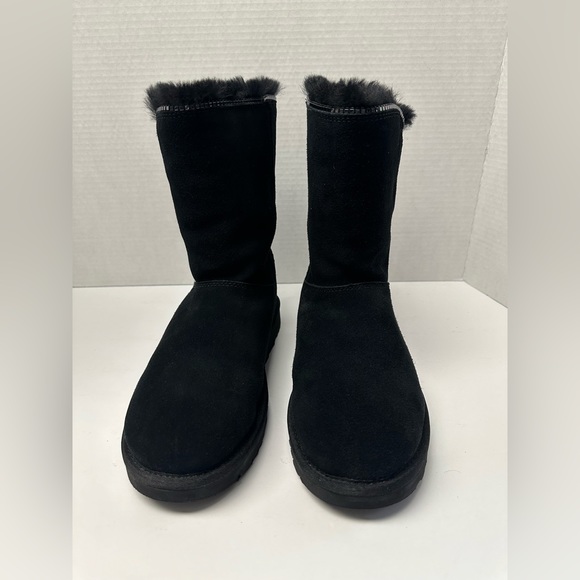 UGG Classic Sequin Inser Zip Boots Black faux zipper Perfect Condition - Picture 6 of 8